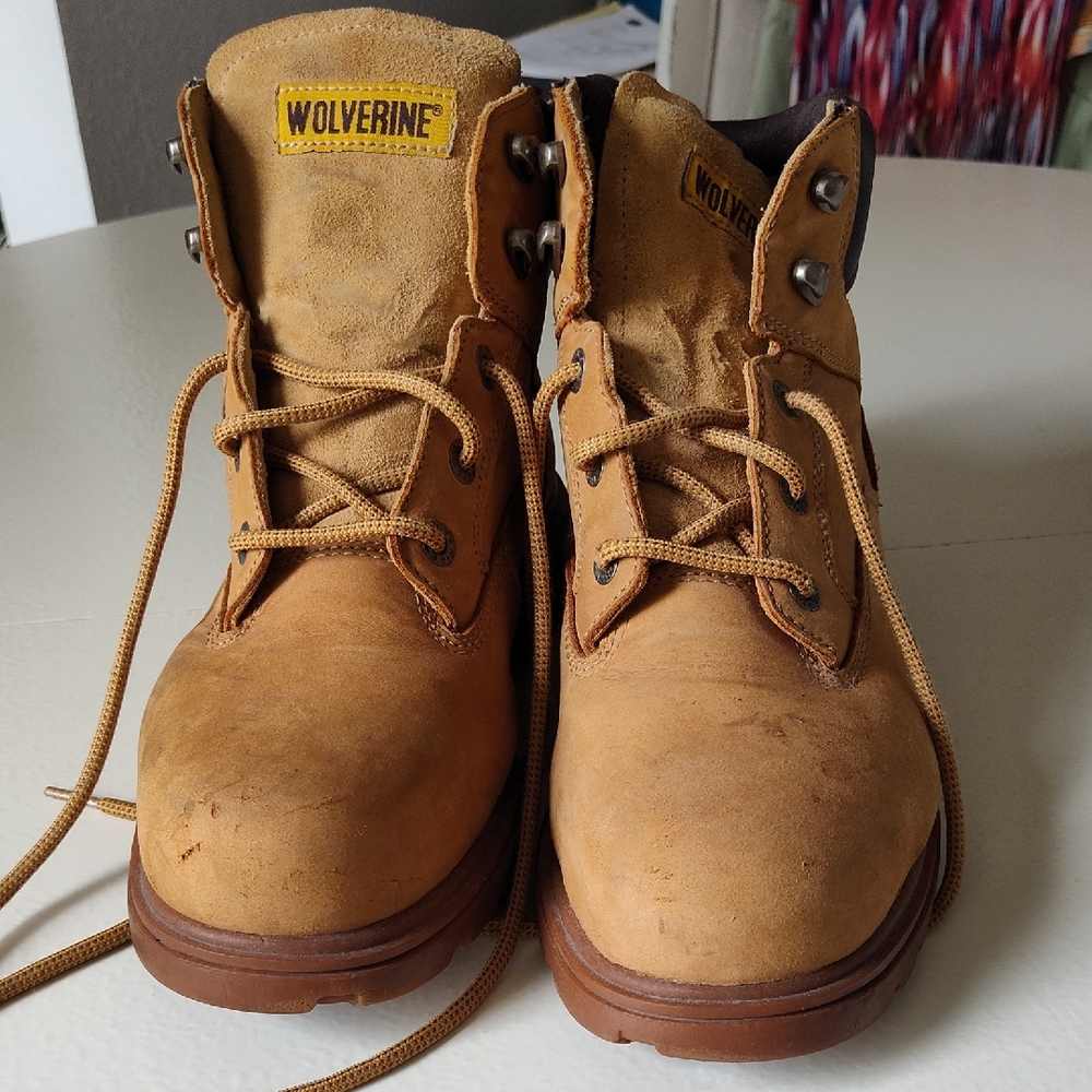 Wolverine Tan Classic Work Boots Durable Suede